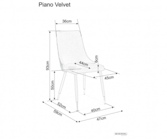 Стул Signal PIANO Velvet античный розовый/черный+золотой 
