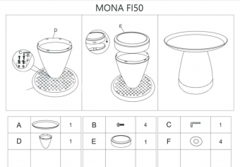 Стол журнальный Signal MONA оливка 50х50