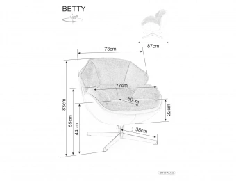 Кресло Signal BETTY черный Tap.242 