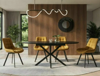 Стул поворотный Signal MONTI Velvet Bluvel 68 карри/черный