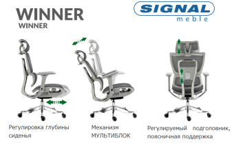 Кресло офисное Signal WINNER черный/черный