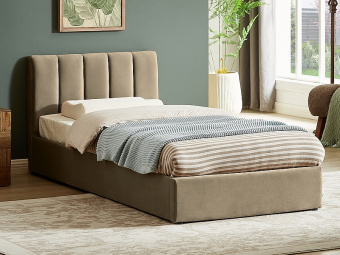 Кровать Signal MONTREAL Velvet 90x200 бежевый Bluvel 28