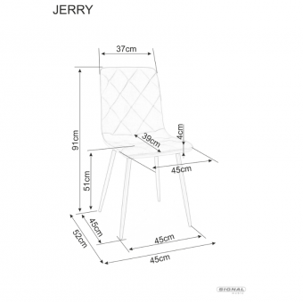 Стул Signal JERRY Velvet Bluvel 40 темный беж/черный - наличие