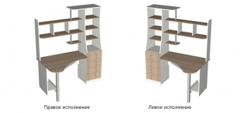 Стол Мебель-класс СИМВОЛ белый/дуб сонома левый